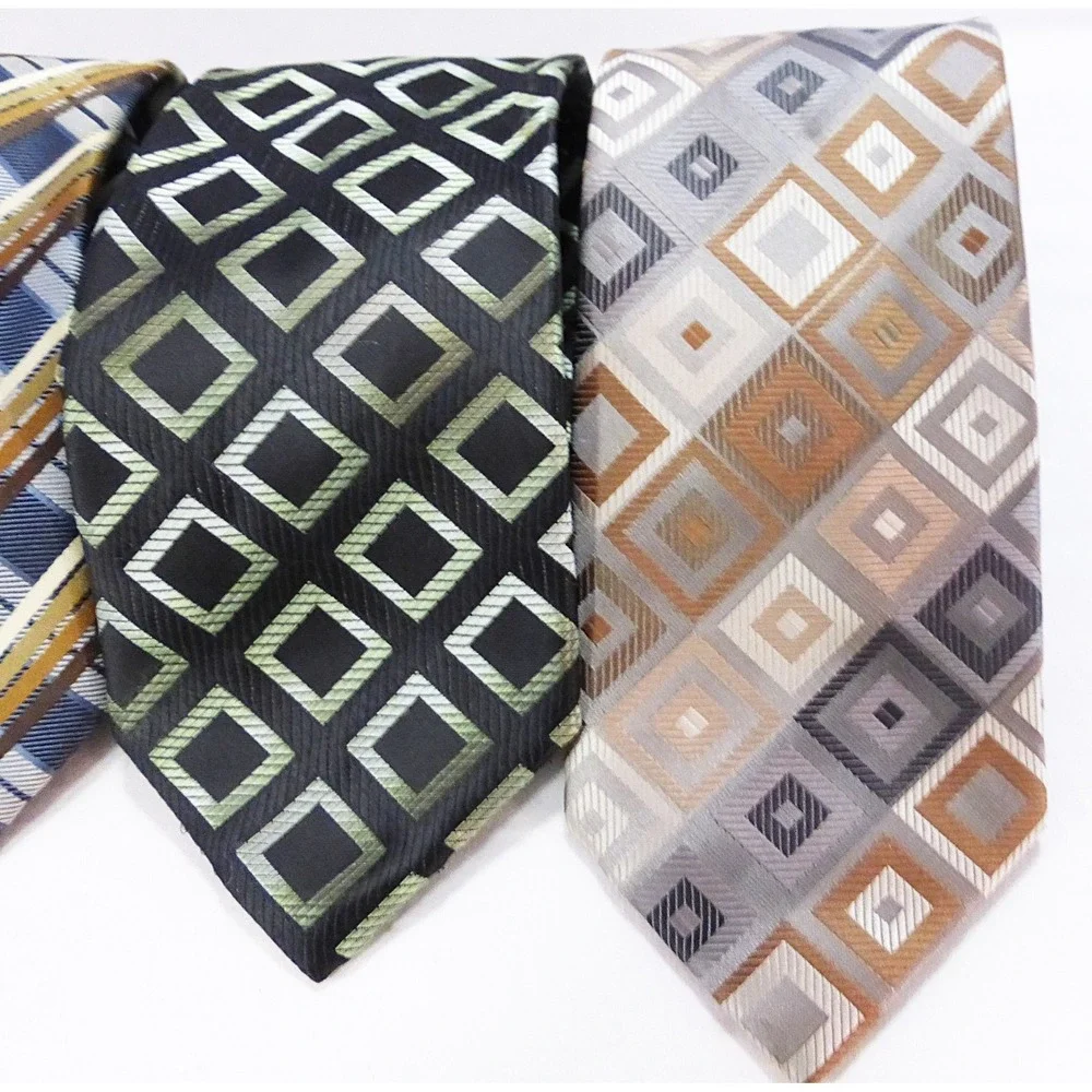 Alexander julian colours men neck tie work‎ geometric Academia Career lot of 3